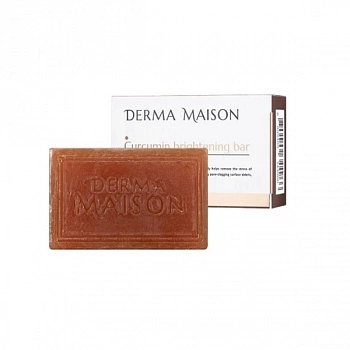Осветляющее и очищающее мыло для лица и тела с куркумином Derma Maison Curcumin Brightening Bar