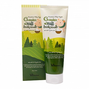 Очищающий скраб для тела с морской солью и экстрактом зелёного чая 300г MIlky Piggy Green Tea Salt Body Scrub 300g
